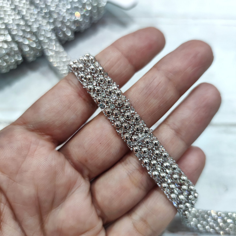 نوار(یراق)حرارتی-اتویی باریک مروارید و نگین