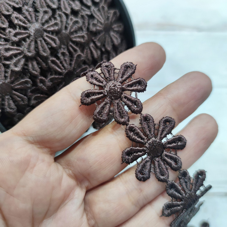 نوار گل گیپور رنگی(تایوانی با کیفیت بالا)متری