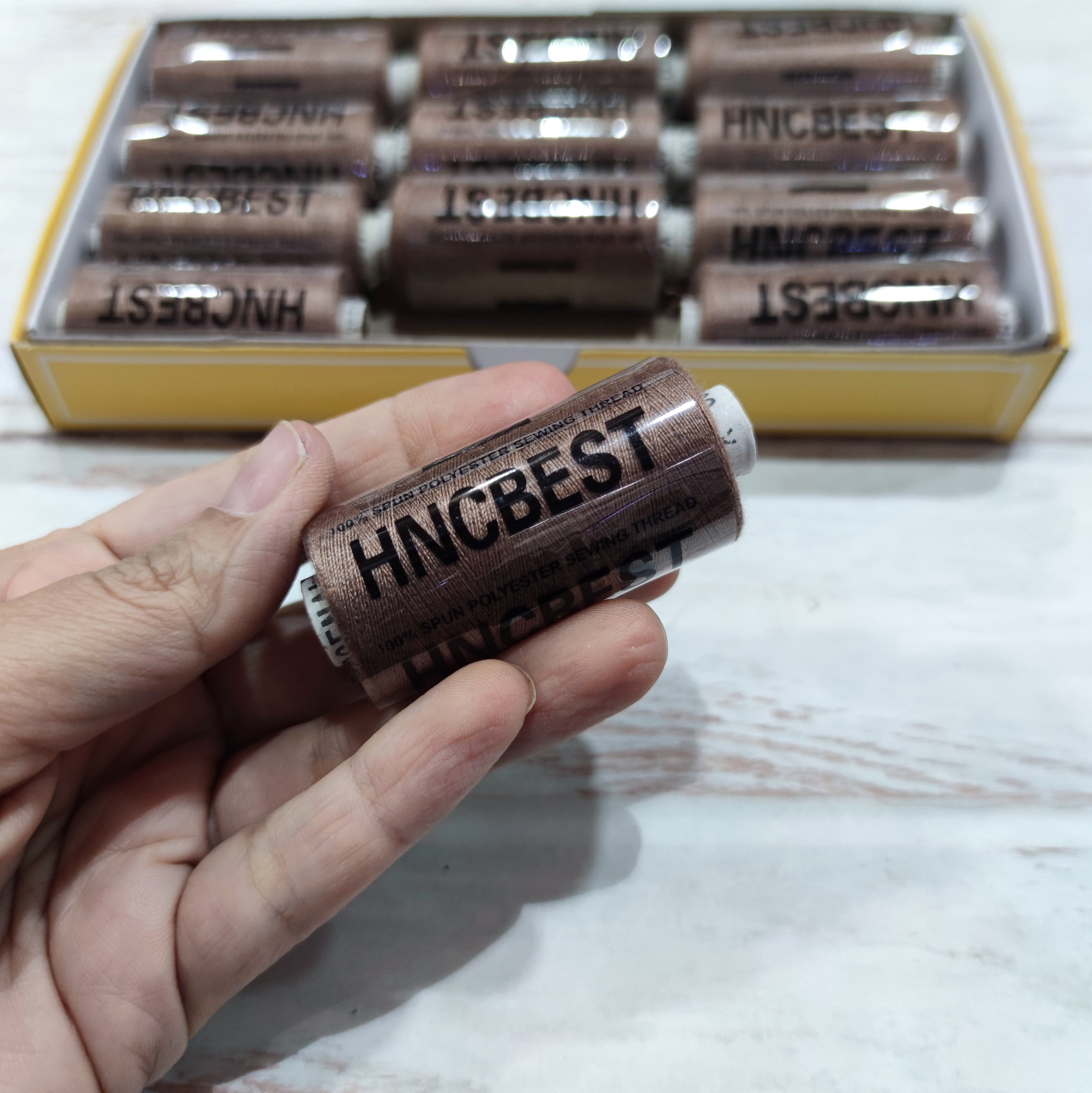 نخ قهوه ای اورجینال(HNCBEST)کد ۳۷۵