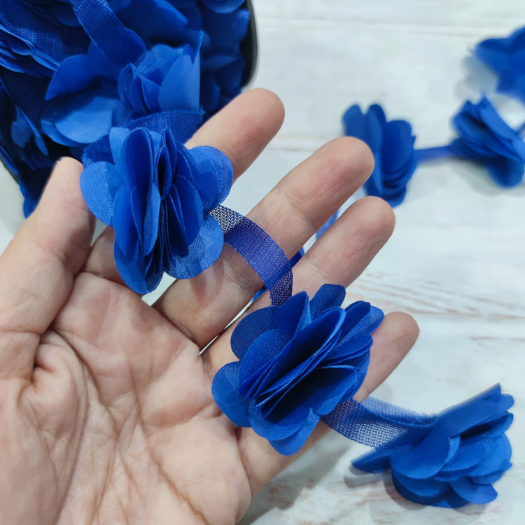 نوار خرجکار گل ساتن برجسته
